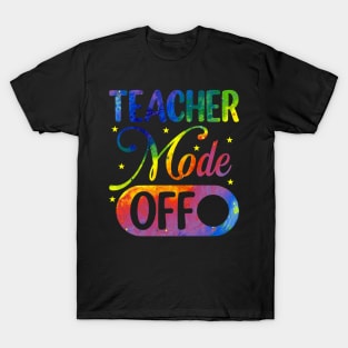 groovy teacher mode off Last Day Of School Summer Break T-Shirt